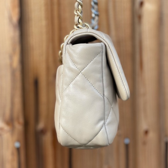 SOLD Chanel 19 Dark Beige Lambskin Small Flap Bag - Picture 4 of 13